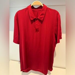 Lululemon red polo shirt size large